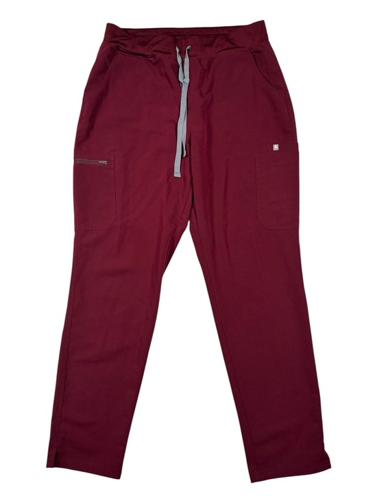 Figs Pants - FIGS High Waisted Yola Skinny Scrub Pants Burgundy Women XL Tall XL/T W22SW2013T